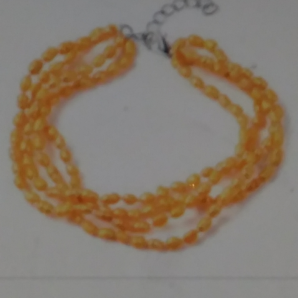 NWT-GOLDEN PEARL MULTI 4+ STRANDS, STERLING  BRACELET. 7.1/2"